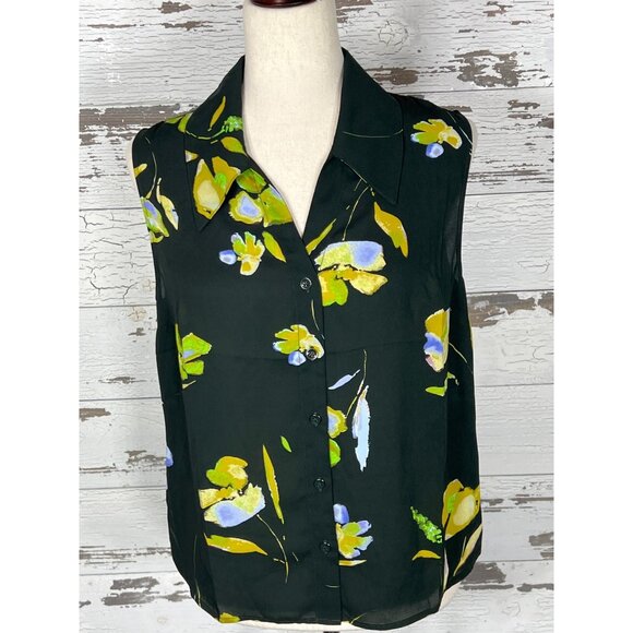 CABI Placid Button Down Top Multicolor Floral Sz S #4740  NWT - Picture 2 of 6